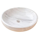 Calacatta White Marble Hand-Carved Vessel Sink - Polished 19x6