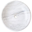 Calacatta White Marble Hand-Carved Vessel Sink - Polished 19x6