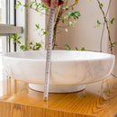 Calacatta White Marble Hand-Carved Vessel Sink - Polished 19x6