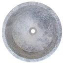 Natural Stone Tundra Grey Marble Round Vessel Sink Polished 16.5x6