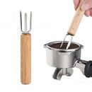 Natural wood three prong espresso stirrer kitchen barista tool