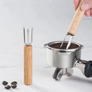 Natural wood three prong espresso stirrer kitchen barista tool