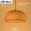 Natural woven bamboo pendant light dining room chandelier
