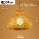 Natural woven bamboo pendant light dining room chandelier