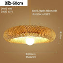 Natural woven bamboo pendant light dining room chandelier