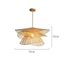 Natural woven bamboo rattan pendant light for dining room