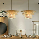 Natural woven bamboo rattan pendant light for dining room