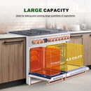 48" Freestanding Custom Gas Range with 8 Sealed Burners Cooktop, Rapid Convection Oven, Natural Gas/LP Convertible