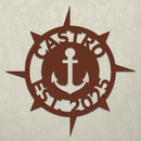 Nautical Anchor Family Established Sign