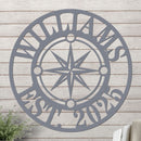Nautical Star Compass Family Established Sign