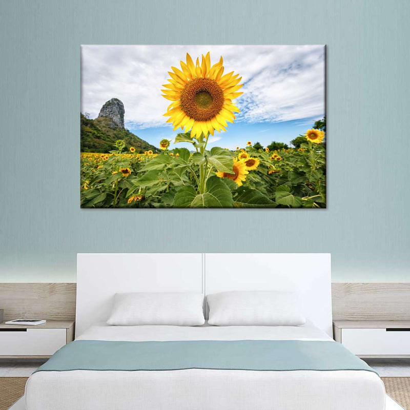 Golden Sunflower Wall Art