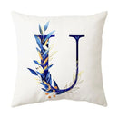DecorBites™ Blue Alphabet Flower Letter Pillowcase for Home Decor