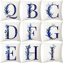 DecorBites™ Blue Alphabet Flower Letter Pillowcase for Home Decor