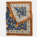 Carrara - Silk Neckerchief - Navy & Mustard