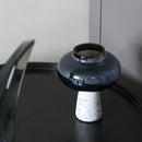 Navy blue geometric circle star glass vase living room decor