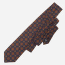 La Vigna - Printed Wool & Silk Tie - Navy