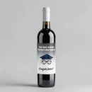 Navy Shades Graduation Wine Label