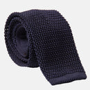 Parisi - Knitted Silk Tie - Navy