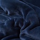 Navy & white double layer queen blanket bedroom plush sherpa comfort