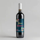 Navy Wood Bridesmaid Wine Label