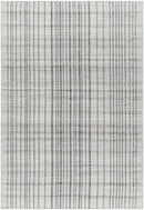 Nissa Gray Blue Checkered Wool Rug