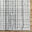 Nissa Gray Blue Checkered Wool Rug