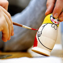Set of 5 Unfinished Wooden Nesting Dolls DIY Craft Blanks for Painting 6 Inches