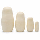Set of 4 Unfinished Wooden Nesting Dolls DIY Craft Blanks for Painting 4 Inches