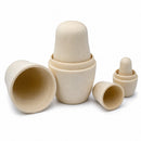 Set of 4 Unfinished Wooden Nesting Dolls DIY Craft Blanks for Painting 4 Inches
