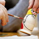 Set of 4 Unfinished Wooden Nesting Dolls DIY Craft Blanks for Painting 4 Inches