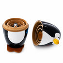 Set of 5 Penguins Wooden Nesting Dolls 5 Inches