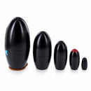Set of 5 Penguins Wooden Nesting Dolls 5 Inches