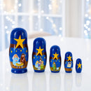 Set of 5 Nativity Scene Set Wooden Nesting Dolls 5.75 Inches