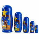 Set of 5 Nativity Scene Set Wooden Nesting Dolls 5.75 Inches