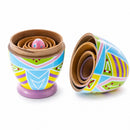 Set of 5 Ukrainian Style Easter Eggs Wooden Nesting Dolls 5 Inches