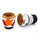 Santa, Snowman & Christmas Tree Wooden Nesting Dolls 5 Inches