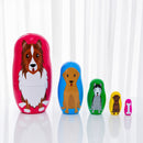 Dogs Wooden Nesting Dolls 4.75 Inches