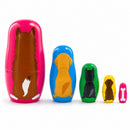 Dogs Wooden Nesting Dolls 4.75 Inches