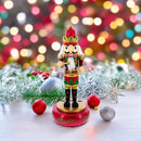 Animated Nutcracker Drummer Musical Figurine - Winter Music Box 13 Inches