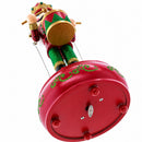 Animated Nutcracker Drummer Musical Figurine - Winter Music Box 13 Inches