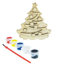 Unfinished Wooden Christmas Tree Ornament Cutout DIY Craft Kit