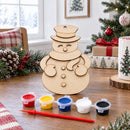 Unfinished Wooden Snowman Christmas Ornament Cutout DIY Craft Kit