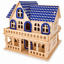 Set of 2 Eiffel Tower and House Model Kit Wooden 3D Puzzles
