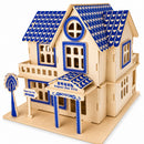Family Home House Building Model Kit Wooden 3D Puzzle