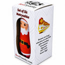 6 Plastic Nesting Dolls - Santa, Snowman, Reindeer, Tree, Elf & Gingerbread