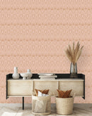 Beige Geometric Pattern Wallpaper