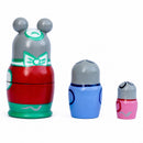 Set of 3 Mouse Wooden Nesting Dolls 3.5 Inches
