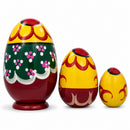 Set of 3 Hen and Chicks Wooden Nesting Dolls 4.75 Inches