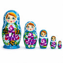 Set of 5 Iris Nesting Dolls 6 Inches