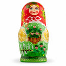 Set of 5 Flowers Basket Nesting Dolls 6.5 Inches